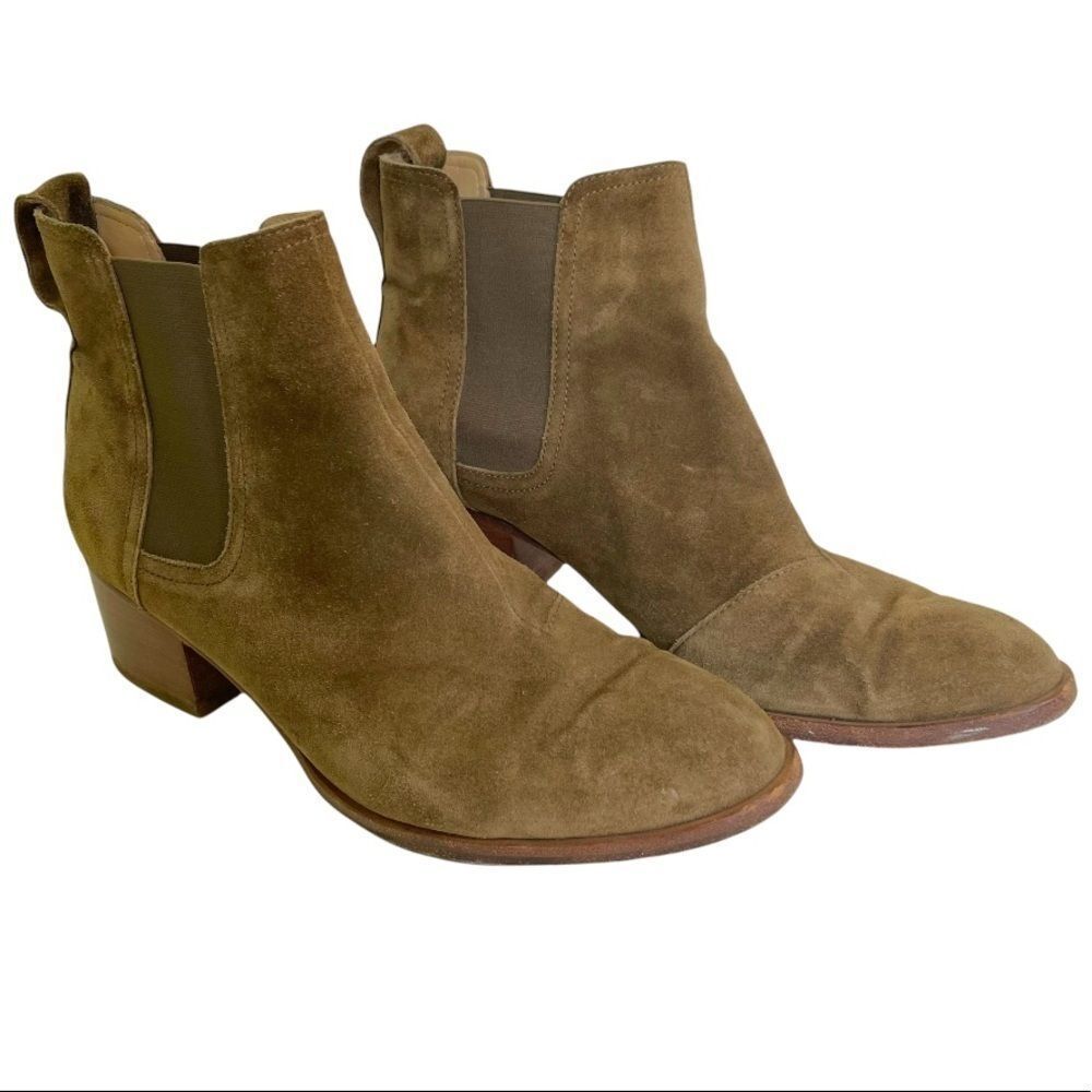Rag & Bone Walker Boot Olive suede leather Chelsea Ankle‎ booties